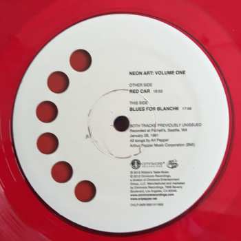 LP Art Pepper: Neon Art: Volume One