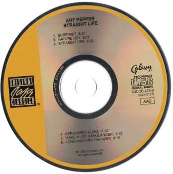CD Art Pepper: Straight Life