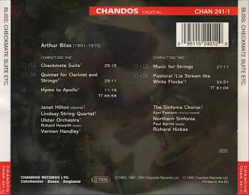 2CD Arthur Bliss: Checkmate Suite • Hymn To Apollo • Quintet For Clarinet & Strings • Music For Strings • Pastoral