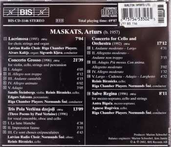 CD Latvian Radio Choir: Lacrimosa / Concerto Grosso /3 Verlaine Poems / Cello Concerto / Salve Regina
