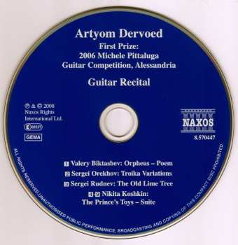CD Artyom Dervoed: Russian Guitar Music