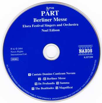 CD Arvo Pärt: Berliner Messe / Magnificat / Summa