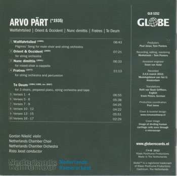 CD Arvo Pärt: Te Deum