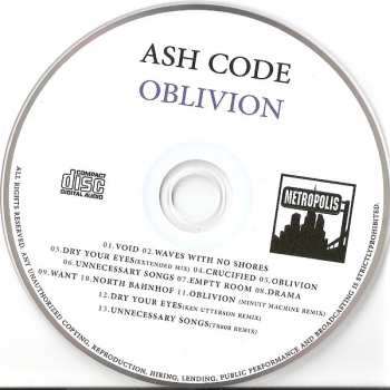 CD Ash Code: Oblivion