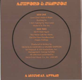 CD Ashford & Simpson: A Musical Affair
