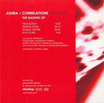 5CD/Coffret Ashra: Correlations Complete