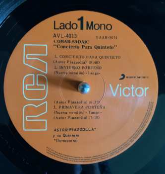 LP Astor Piazzolla: Concierto Para Quinteto