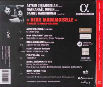 CD Daniel Barenboim: « Dear Mademoiselle » (A Tribute To Nadia Boulanger)