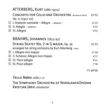 CD Johannes Brahms: Cello Concerto • String Sextet In G Major