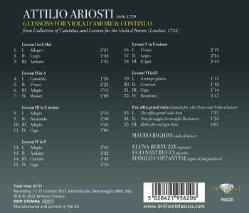 CD Attilio Ariosti: 6 Lessons For Viola D'Amore & Continuo / Pur Alfin Gentil Viola