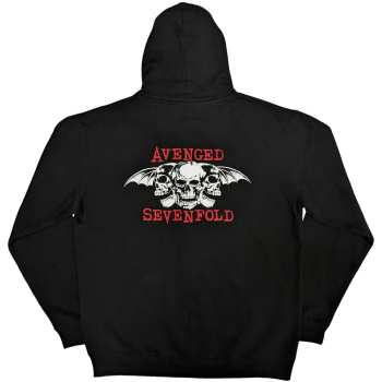 Marchandises Avenged Sevenfold: Avenged Sevenfold Unisex Zipped Hoodie: Dead Head (back Print) (small) S