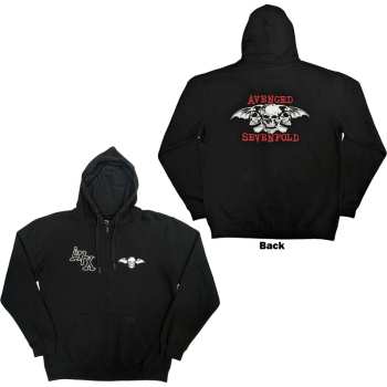 Marchandises Avenged Sevenfold: Avenged Sevenfold Unisex Zipped Hoodie: Dead Head (back Print) (small) S