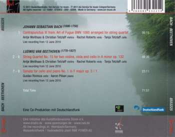 CD Johann Sebastian Bach: Contrapunktus XI / String Quartet Op. 32 · Cello Sonata Op. 5 No. 1