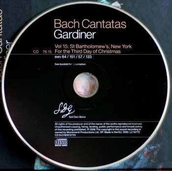 CD Johann Sebastian Bach: Cantatas Vol. 15 : New York