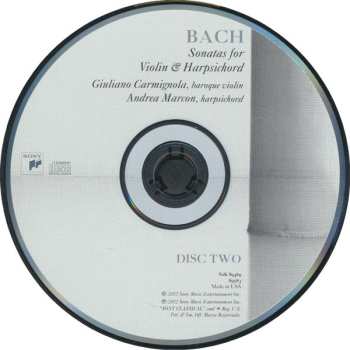 2CD Johann Sebastian Bach: Sonatas For Violin & Harpsichord