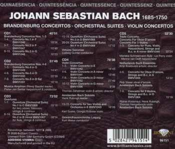 5CD/Coffret Johann Sebastian Bach: Brandenburg Concertos, Orchestral Suites, Violin Concertos