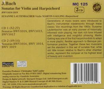 2CD Johann Sebastian Bach: Sonatas For Violin And Harpsichord BWV1014-1019