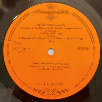 LP Johann Sebastian Bach: Piano Concertos