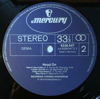 LP Bachman-Turner Overdrive: Head On