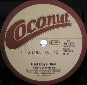 LP Bad Boys Blue: You're A Woman (Long Version)