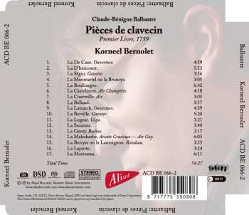 SACD Claude Balbastre: Pièces De Clavecin (Premier Livre, 1759)