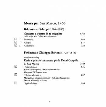 CD Baldassare Galuppi: Messa Per San Marco, 1766