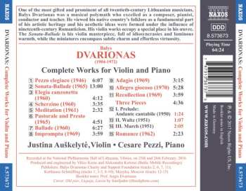 CD Balys Dvarionas: Complete Works For Violin And Piano