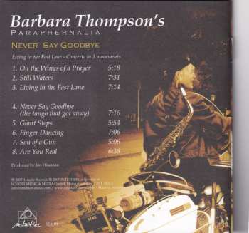 CD Barbara Thompson's Paraphernalia: Never Say Goodbye