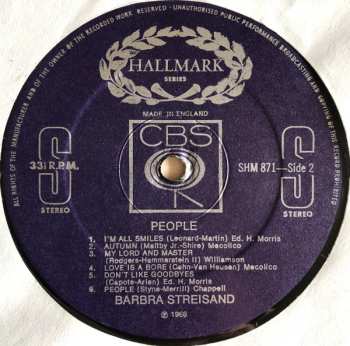 LP Barbra Streisand: People