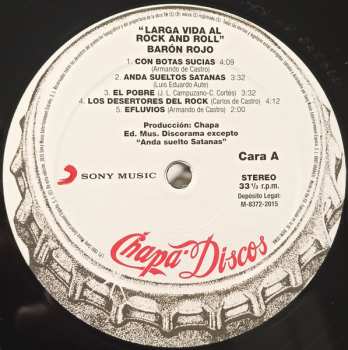 LP Barón Rojo: Larga Vida Al Rock And Roll LTD