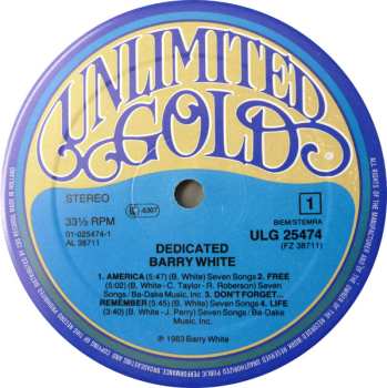 LP Barry White: Dedicated