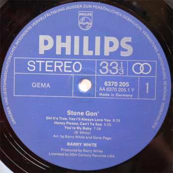 LP Barry White: Stone Gon'