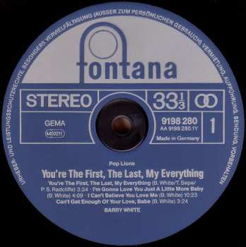 LP Barry White: You're The First, The Last, My Everything