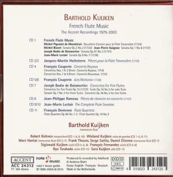 11CD/Coffret Barthold Kuijken: French Flute Music - The Accent Recordings 1979-2003