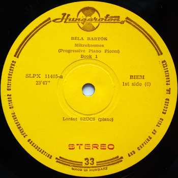 3LP/Coffret Béla Bartók: Mikrokosmos (Progressive Piano Pieces) Vol. I - VI