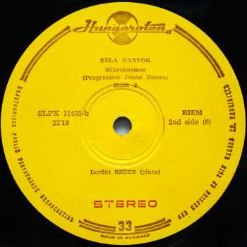 3LP/Coffret Béla Bartók: Mikrokosmos (Progressive Piano Pieces) Vol. I - VI