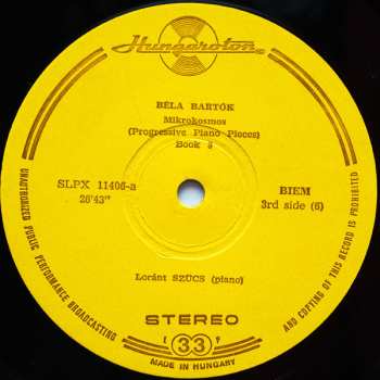 3LP/Coffret Béla Bartók: Mikrokosmos (Progressive Piano Pieces) Vol. I - VI
