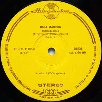 3LP/Coffret Béla Bartók: Mikrokosmos (Progressive Piano Pieces) Vol. I - VI