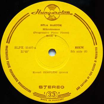 3LP/Coffret Béla Bartók: Mikrokosmos (Progressive Piano Pieces) Vol. I - VI
