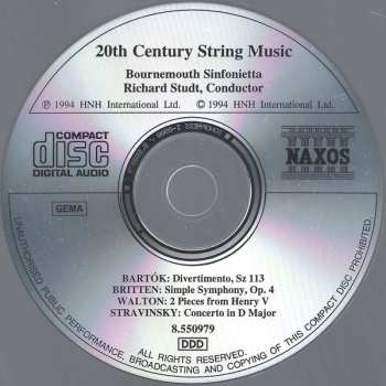 CD Igor Stravinsky: 20th Century String Music