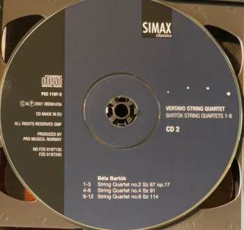 2CD Béla Bartók: String Quartets 1-6