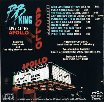 CD B.B. King: Live At The Apollo