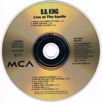 CD B.B. King: Live At The Apollo