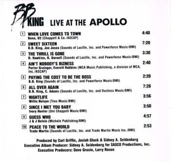 CD B.B. King: Live At The Apollo
