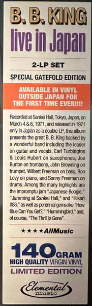 2LP B.B. King: Live In Japan LTD
