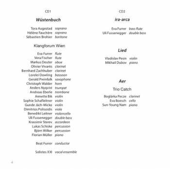 2CD نيسم جلال: Wüstenbuch • Ira-arca • Lied • Aer