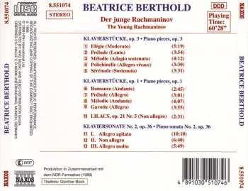 CD Beate Berthold: Der junge Rachmaninoff