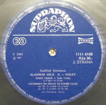 LP Bedřich Smetana: Klavírní Dílo - Polky