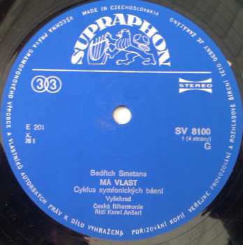 2LP/Coffret Bedřich Smetana: Má Vlast (My Country) (2xLP - 76/2)