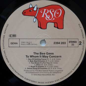 LP Bee Gees: To Whom It May Concern